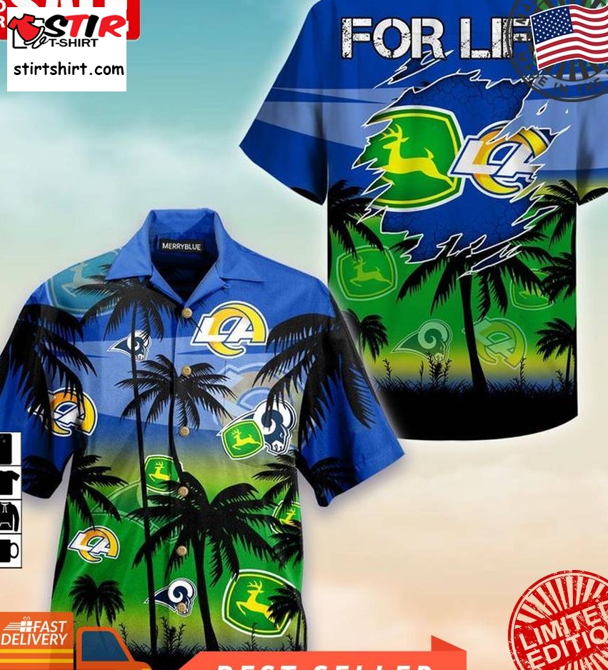Los Angeles Rams Nfl John Deere Nfl Hawaiian Shirt  Los Angeles Rams 