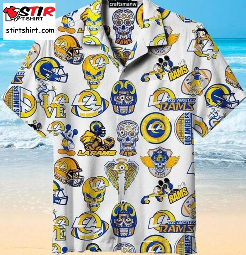 LIMITED] Los Angeles Rams NFL-Summer Hawaiian Shirt And Shorts, With  Tropical Patterns For Fans