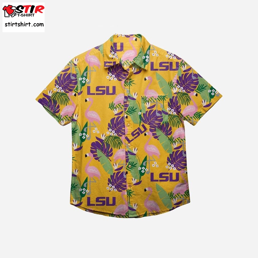 Lsu Tigers Floral Button Up Hawaiian Shirt  Purdue 