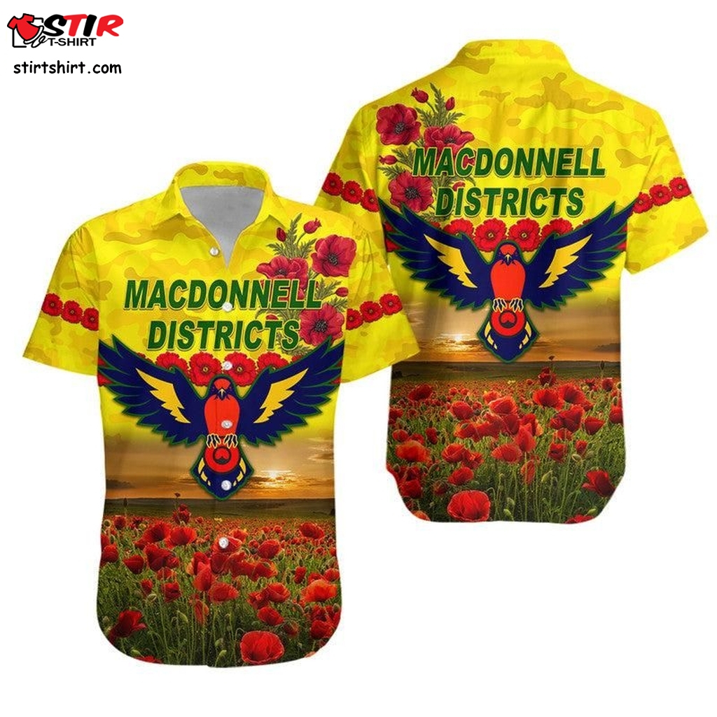 Macdonnell Districts  Hawaiian Shirt Poppy Vibes Lt8  Griffon 