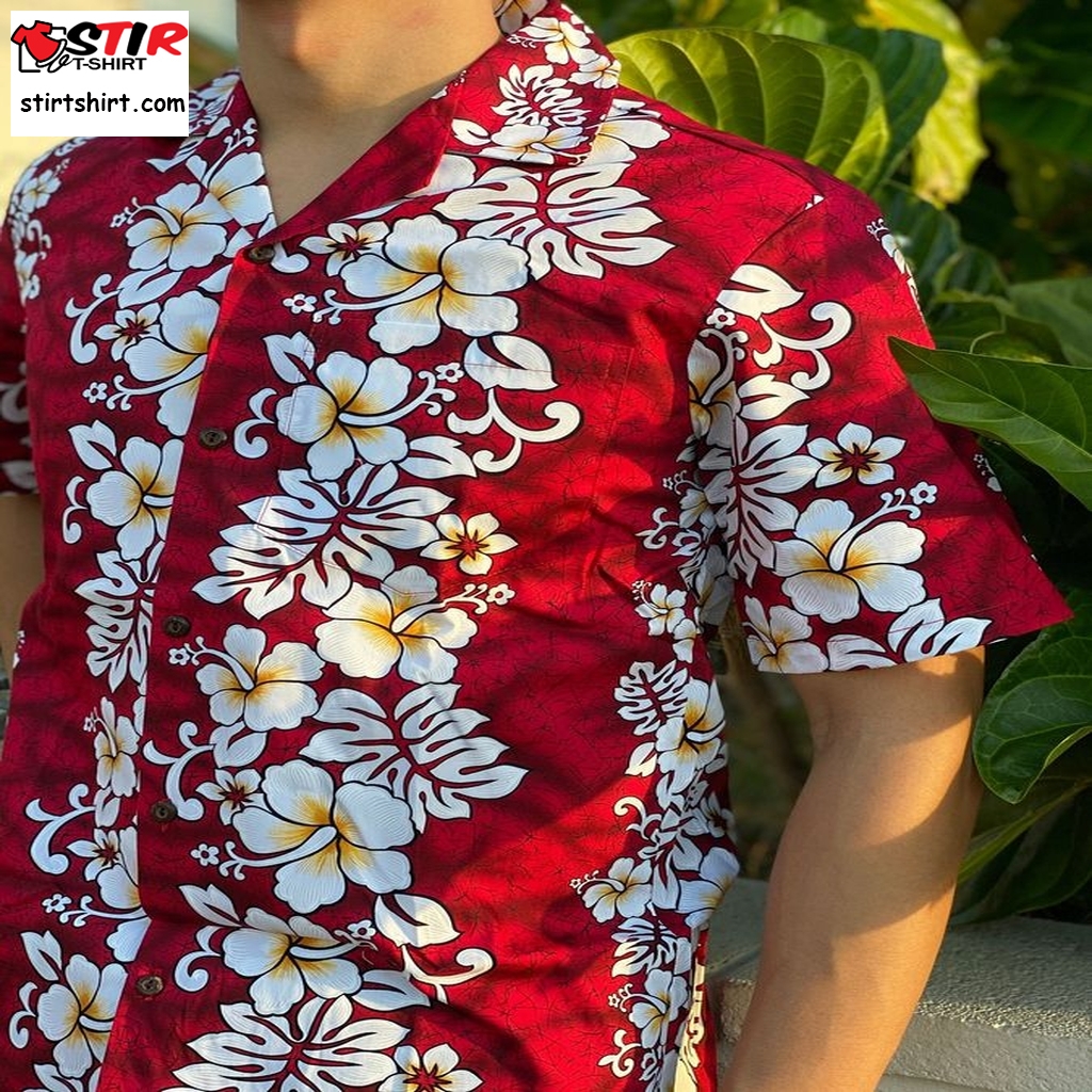 Made In Hawaii 100% Cotton  Flowers In Paradise Hawaiian Aloha Shirt   Big And Tall Available, Small To 7Xl   Group Wedding   Wedding