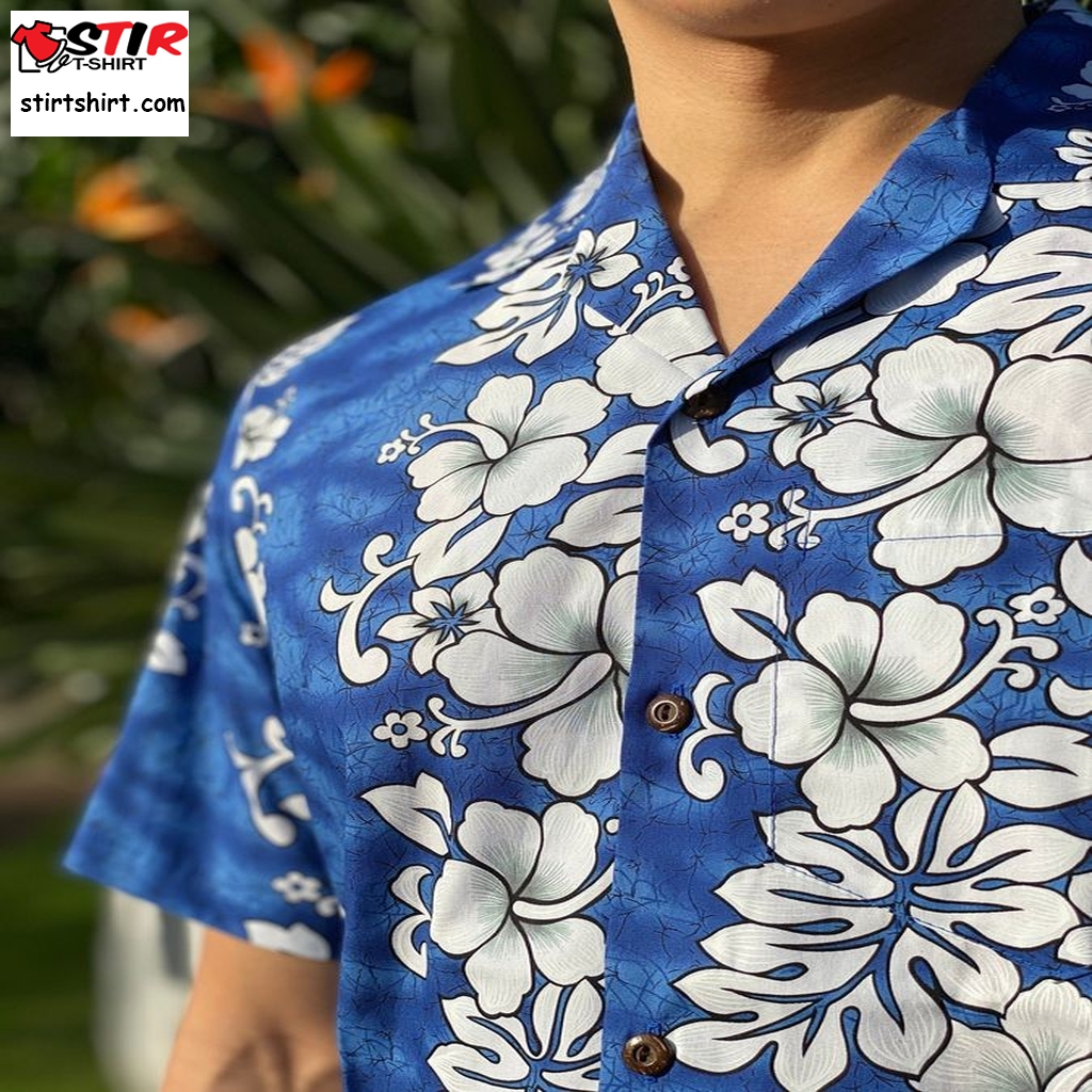 Made In Hawaii 100% Cotton  Flowers In Paradise Hawaiian Aloha Shirt   Cotton   Big And Tall Available, Small To 5Xl,6Xl,7Xl