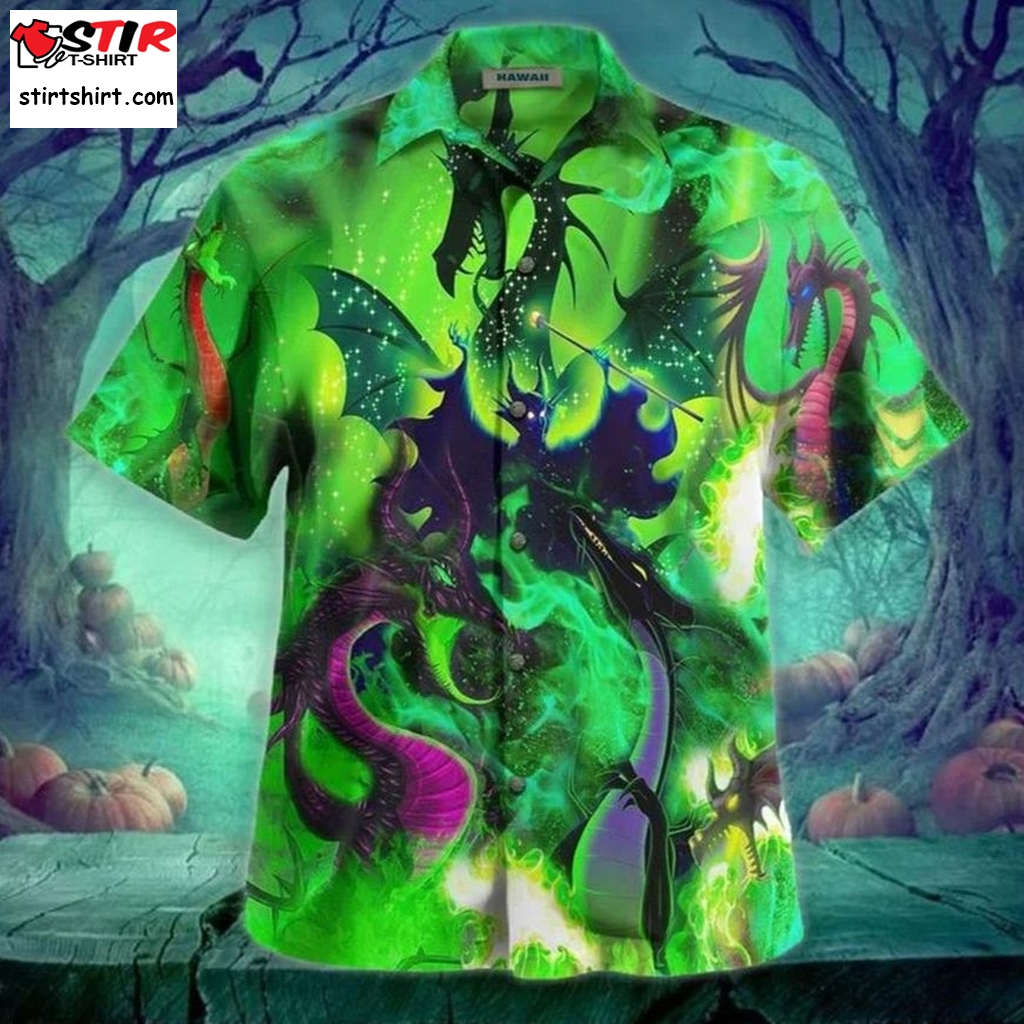 Maleficent Dragon Hawaiian Shirt  Dragon Quest Slime 