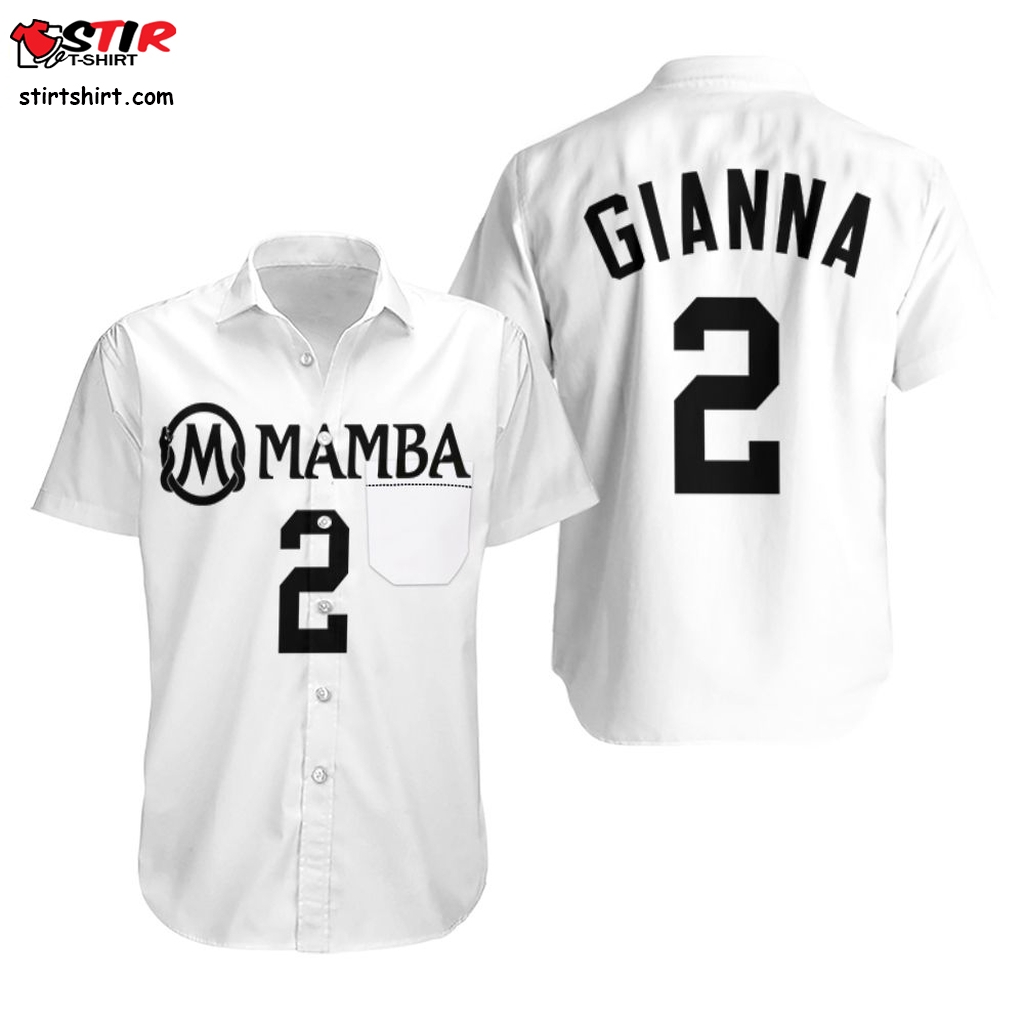 Mamba Forever Gianna Bryant 2 White Tribute 3D Allover Design Hawaiian Shirt   Sewing Pattern Free