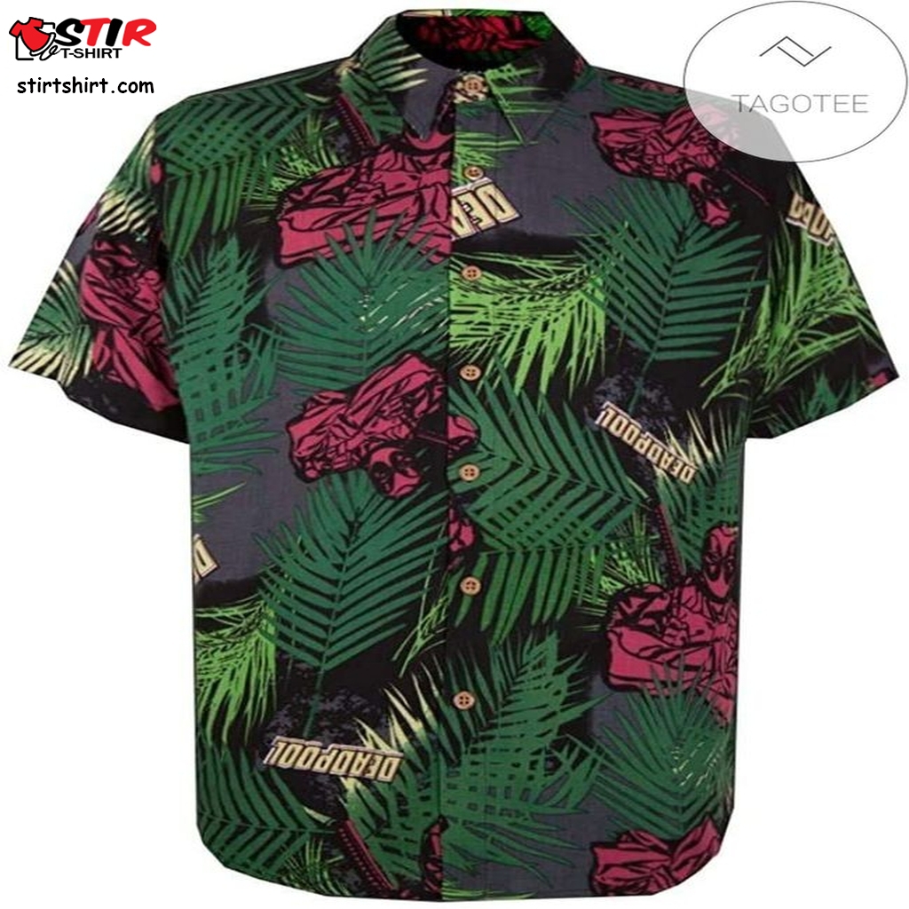 Marvel Deadpool Tropical Woven Authentic Hawaiian Shirt 2023   Look
