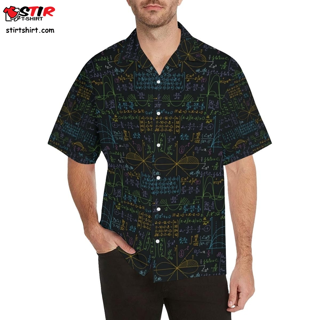 Math Pattern Print Design 04 Men All Over Print Hawaiian Shirt Model T58  Slim 