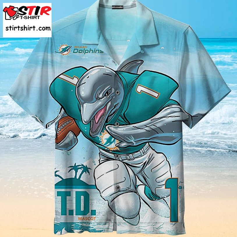 Miami Dolphins Hawaiian Shirt 04  Miami Dolphins 