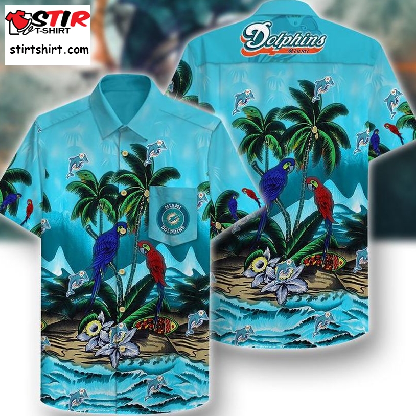 Miami Dolphins Hawaiian Shirt Pattern  Miami Dolphins 