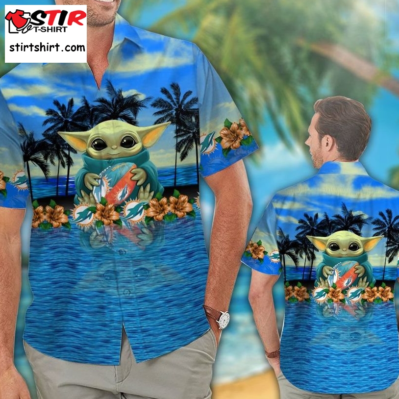 Miami Dolphins Hawaiian Shirt Short Sleeve Button Up Tropical Aloha 04  Miami Dolphins 
