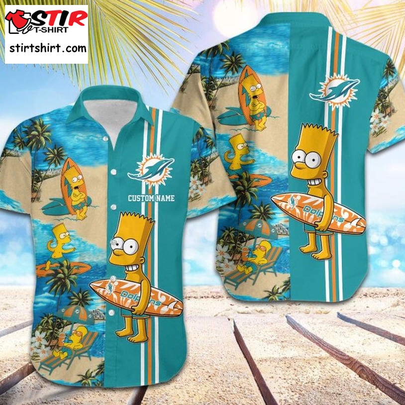 Miami Dolphins Hawaiian Shirt Simpsons Custom Name  Miami Dolphins 