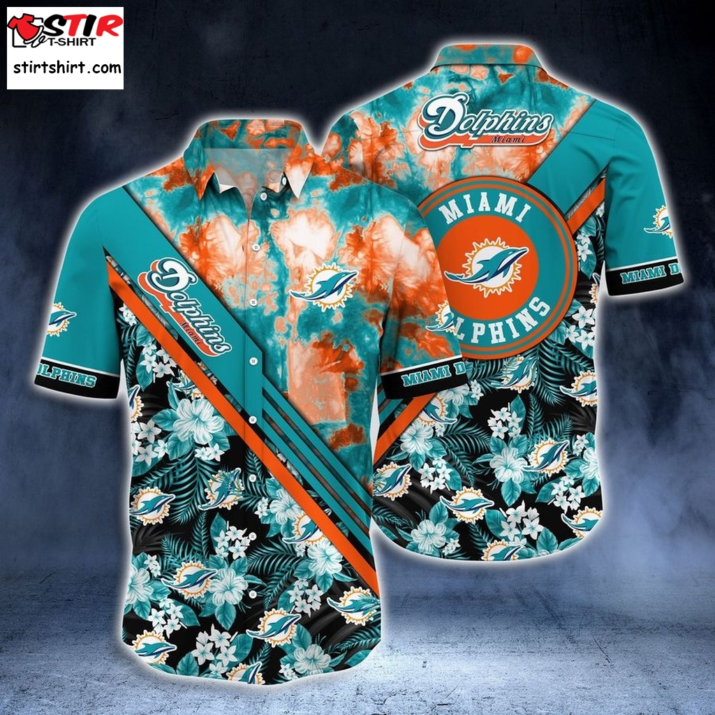 Miami Dolphins Hawaiian Shirt T Shirt Hot Trending Tropical Flower  How To Wear 