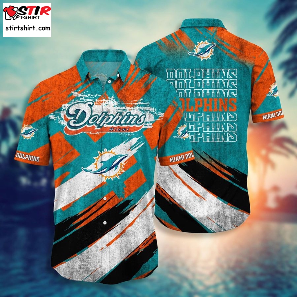 Miami Dolphins Hawaiian Style Shirt Short 3D For Fans   Style