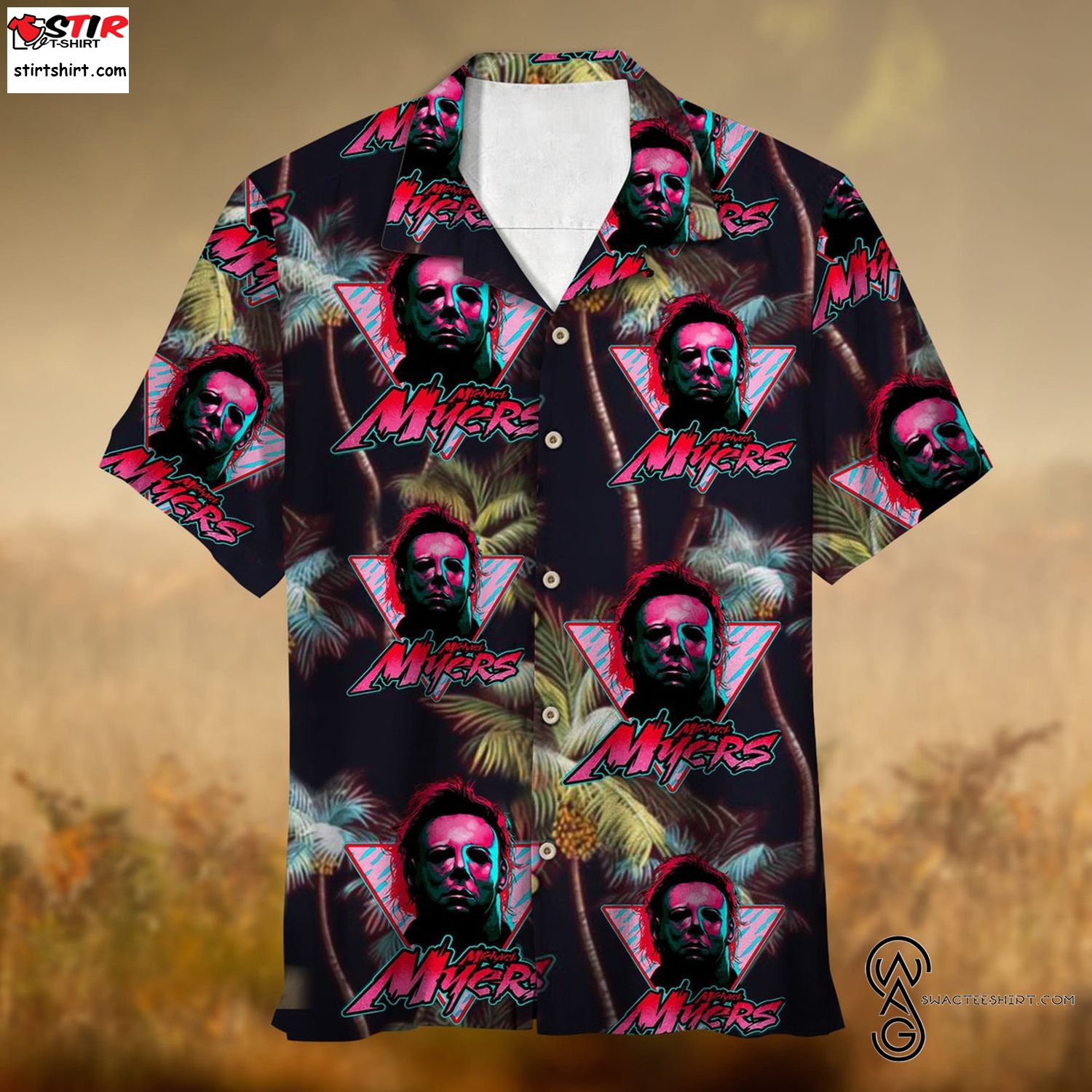 Michael Myers Horror Halloween Casual Beach Full Printing Hawaiian Shirt
