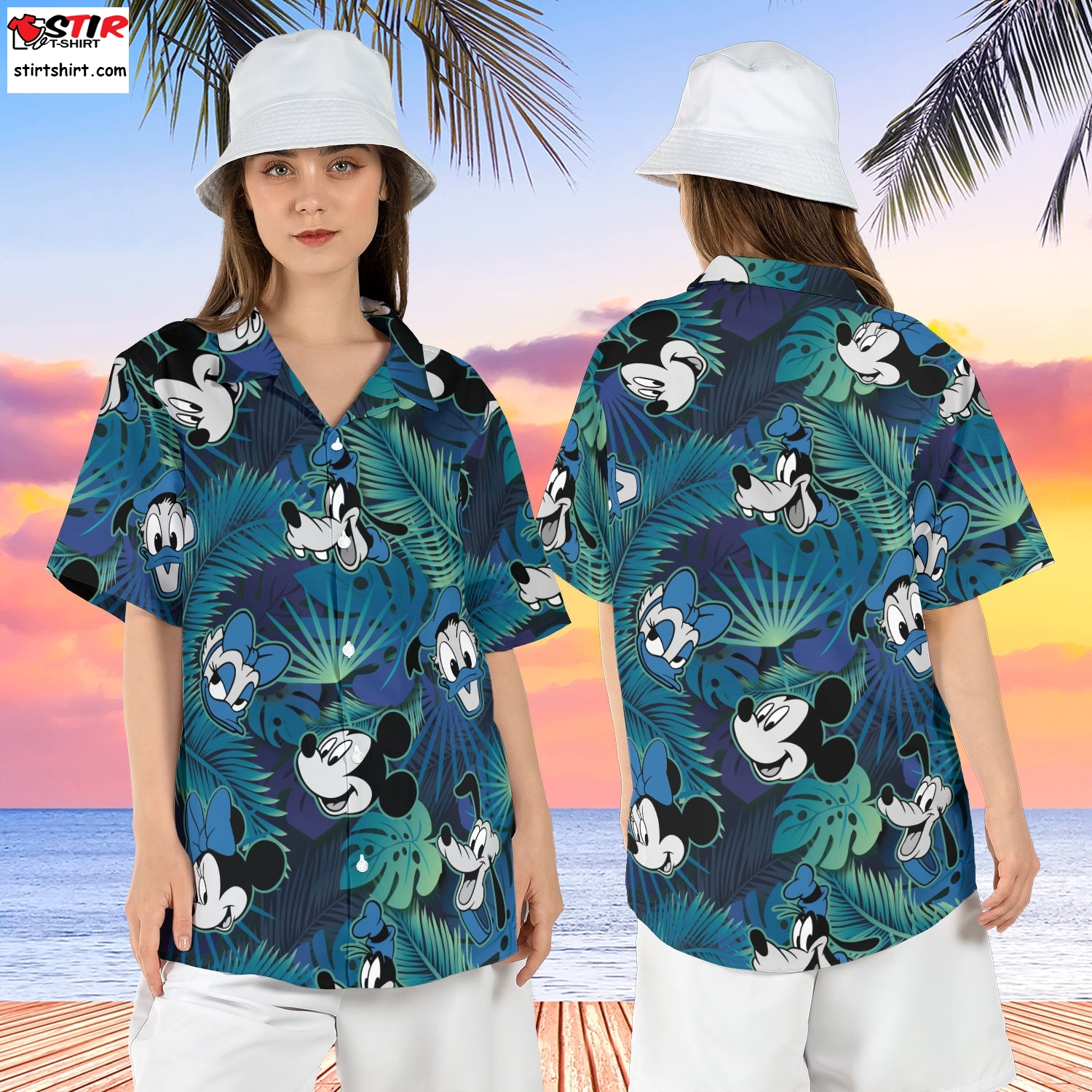 Mickey And Friends Hawaiian Shirt, Mickey Mouse Beach Vacation Short Sleeve Shirt, Disneyland Summer Tropical Hawaii Shirt, Aloha Shirt