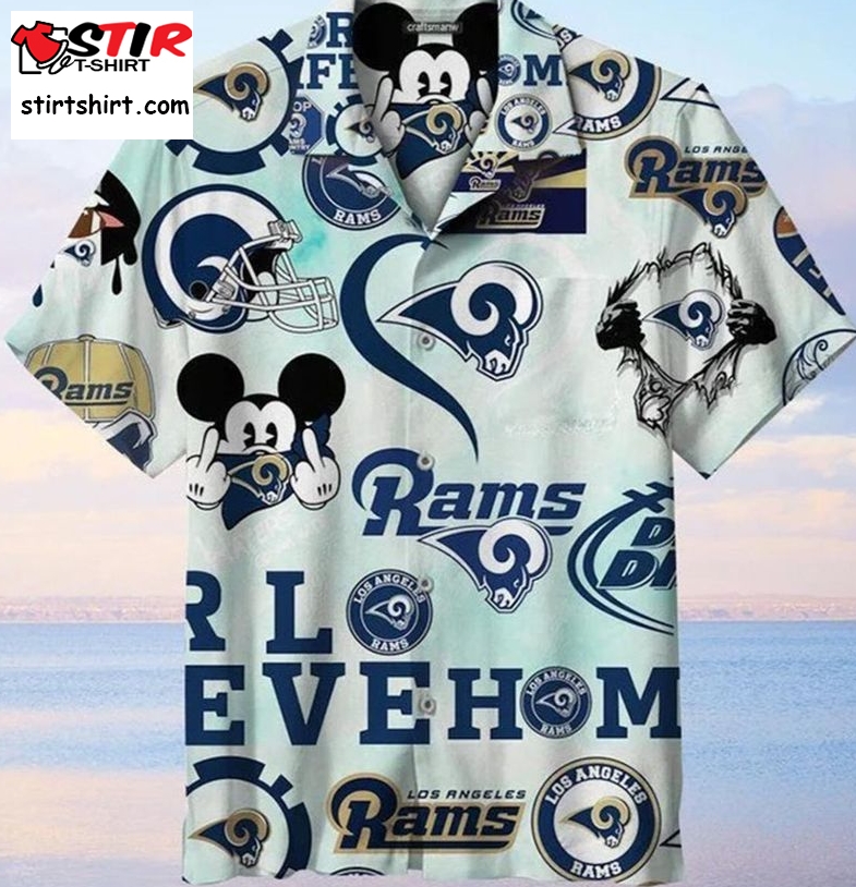 Mickey Los Angeles Rams Hawaiian Shirt