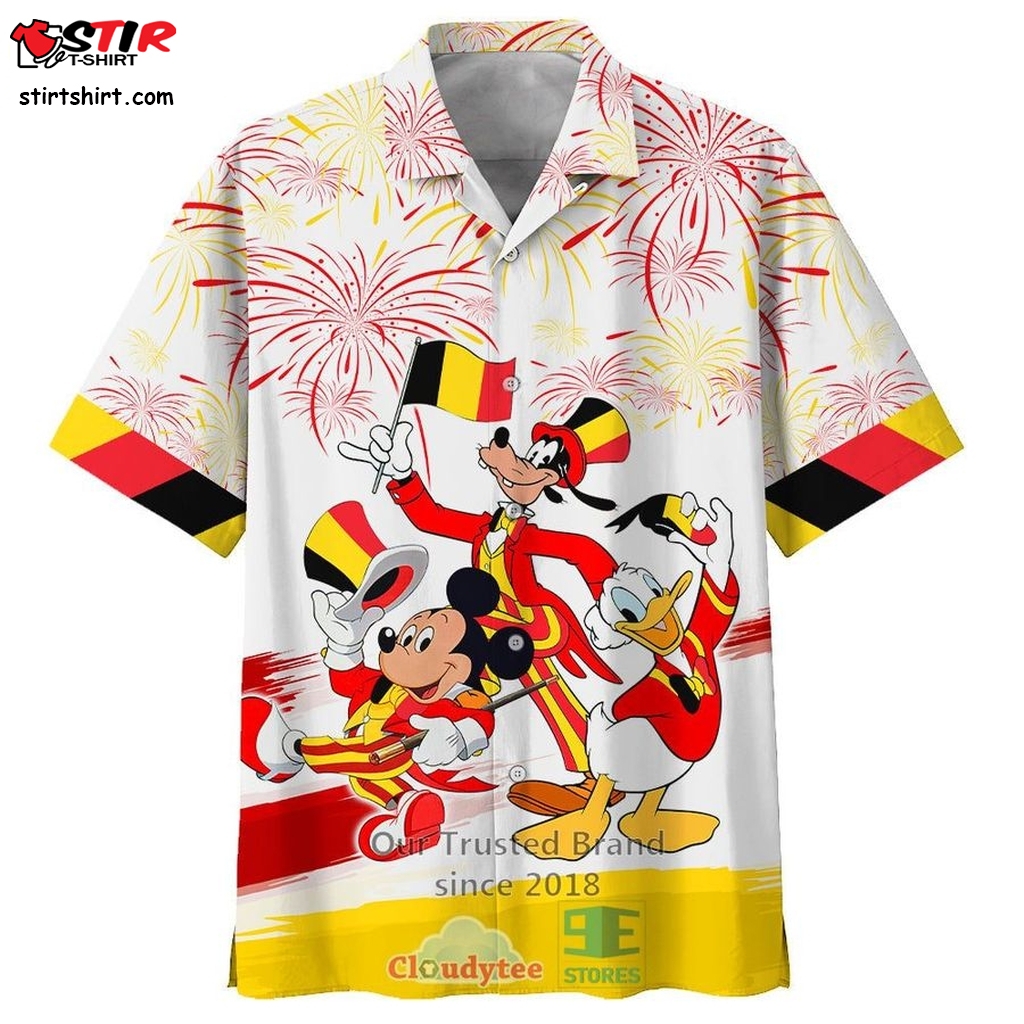 Mickey Mouse And Friends Belgium Hawaiian Shirt  Mickey 