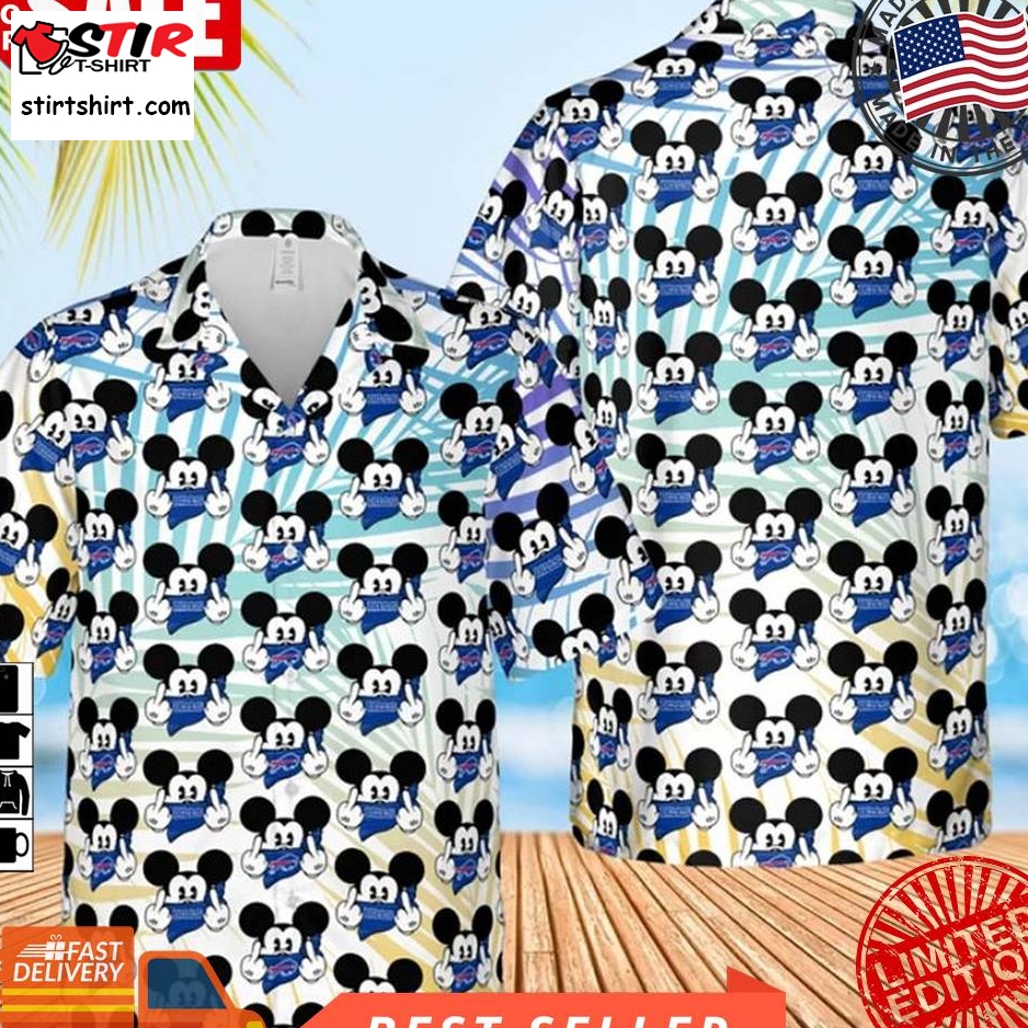 Mickey Tropical Nfl Bills Summer, Mickey Hawaiian Shirt, Disney Buffalo Bills Pocket Hawaiian Shirt, Gift For Him