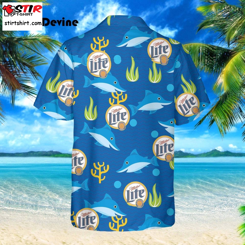Miller Lite Beer Hawaiian Summer Shirt  2t 