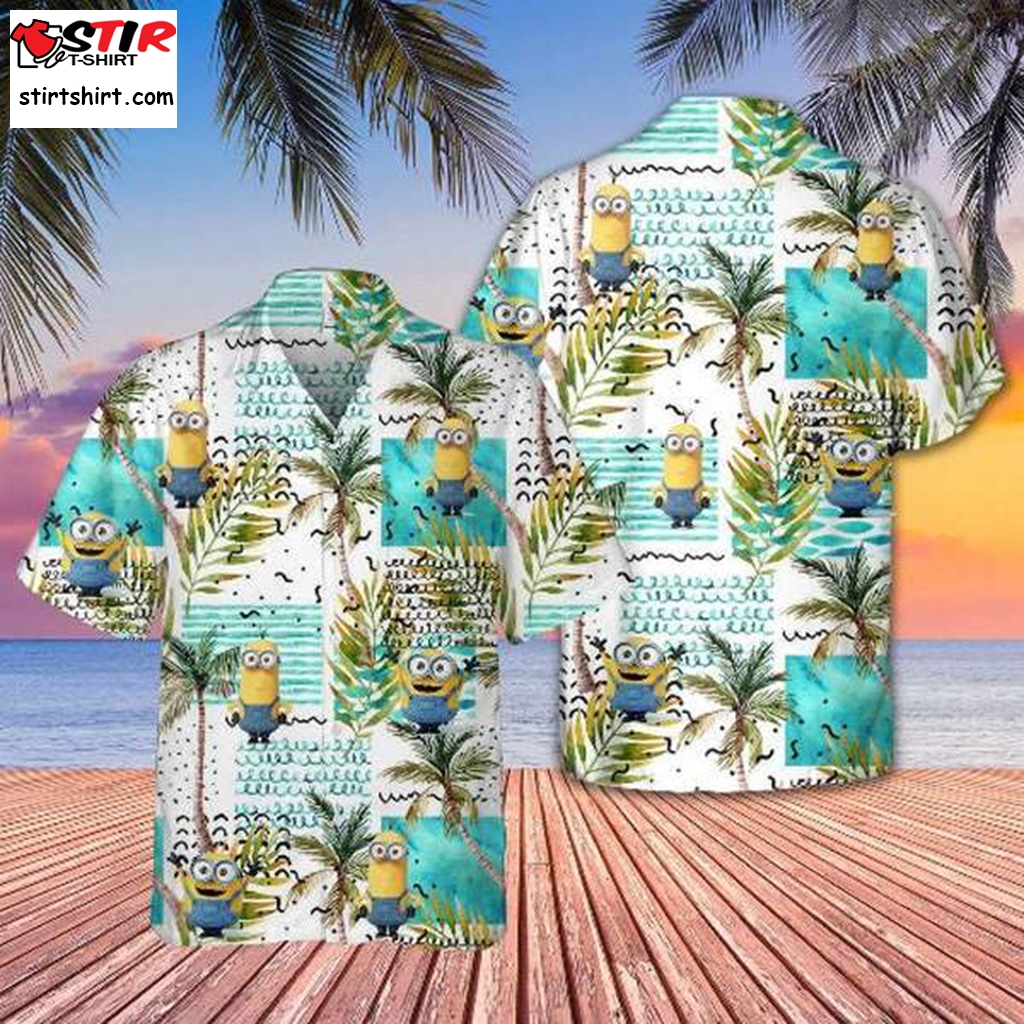 Minions Hawaiian Vintage Hibiscus Aloha Shirt  Aloha Shirt Vs 