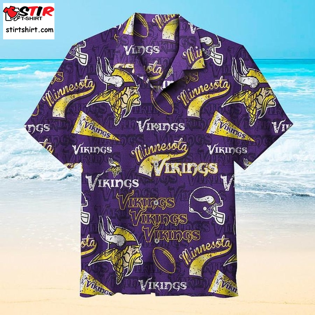 Minnesota Vikings Hawaiian Shirt Sleeve Shirt  Minnesota Vikings 