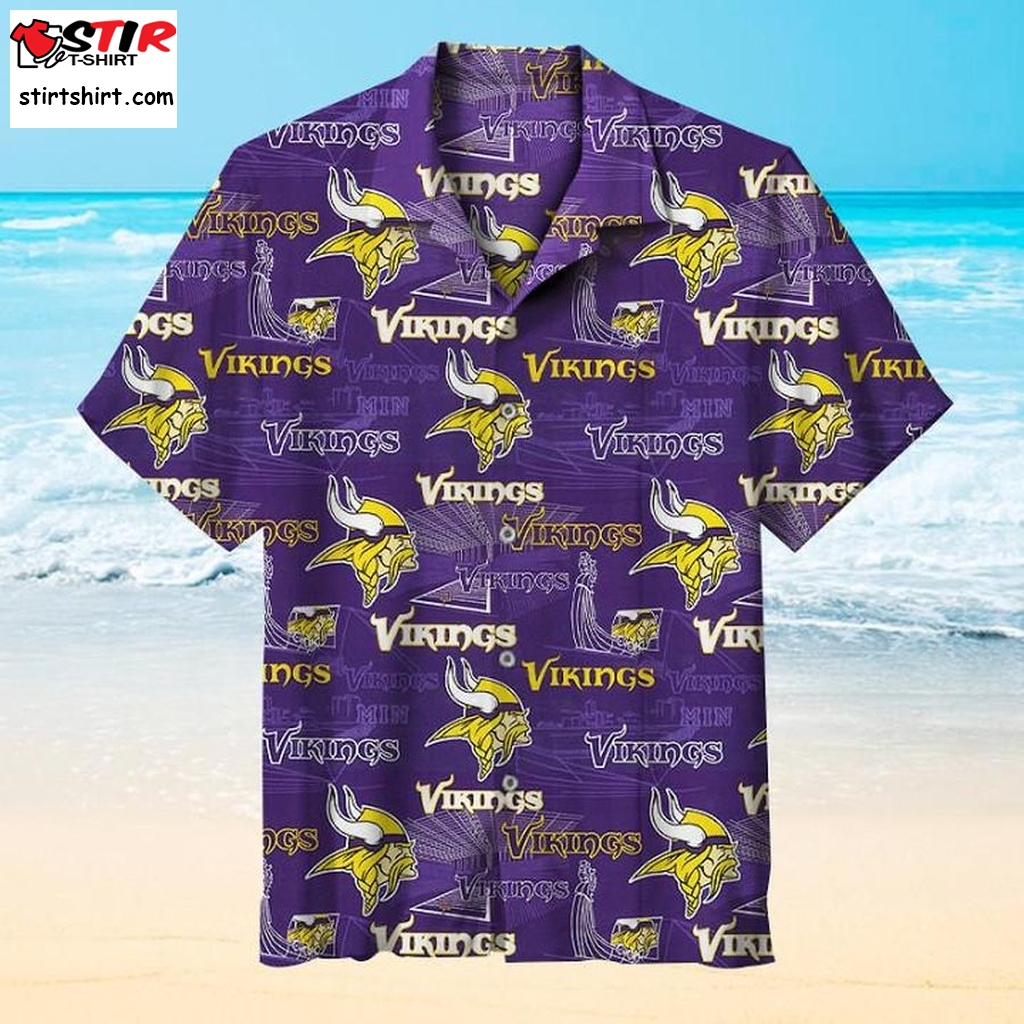 Minnesota Vikings Logo Hawaiian Shirt