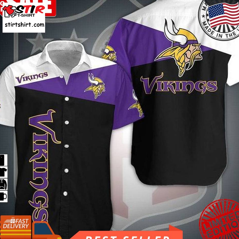 Minnesota Vikings Nfl Gift For Fan Football Graphic Print Short Sleeve Hawaiian Shirt L98  Minnesota Vikings 