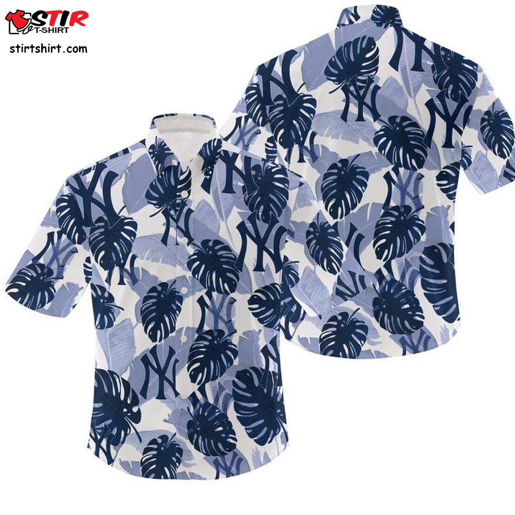 New York Yankees MLB Flower Cartoon Doodles Hawaiian Shirt - Soticot