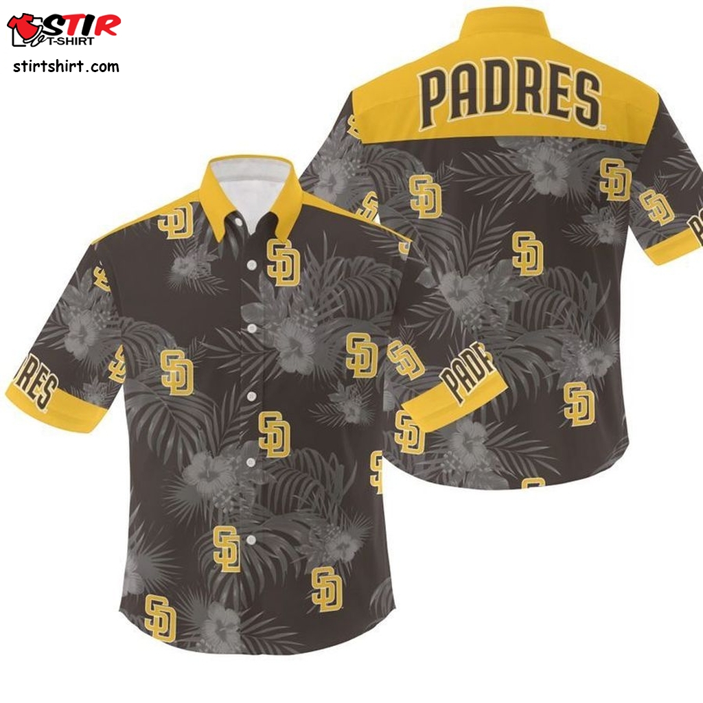 Mlb San Diego Padres  Hawaiian Shirt Unisex Sizes New000755  Burgundy 