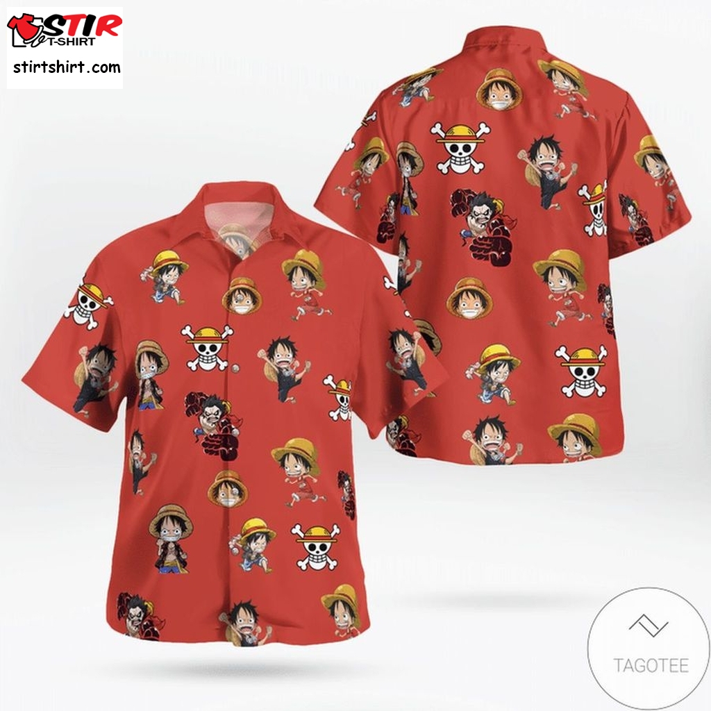 Monkey D Luffy Chibi One Piece Hawaiian Shirt   Costumes