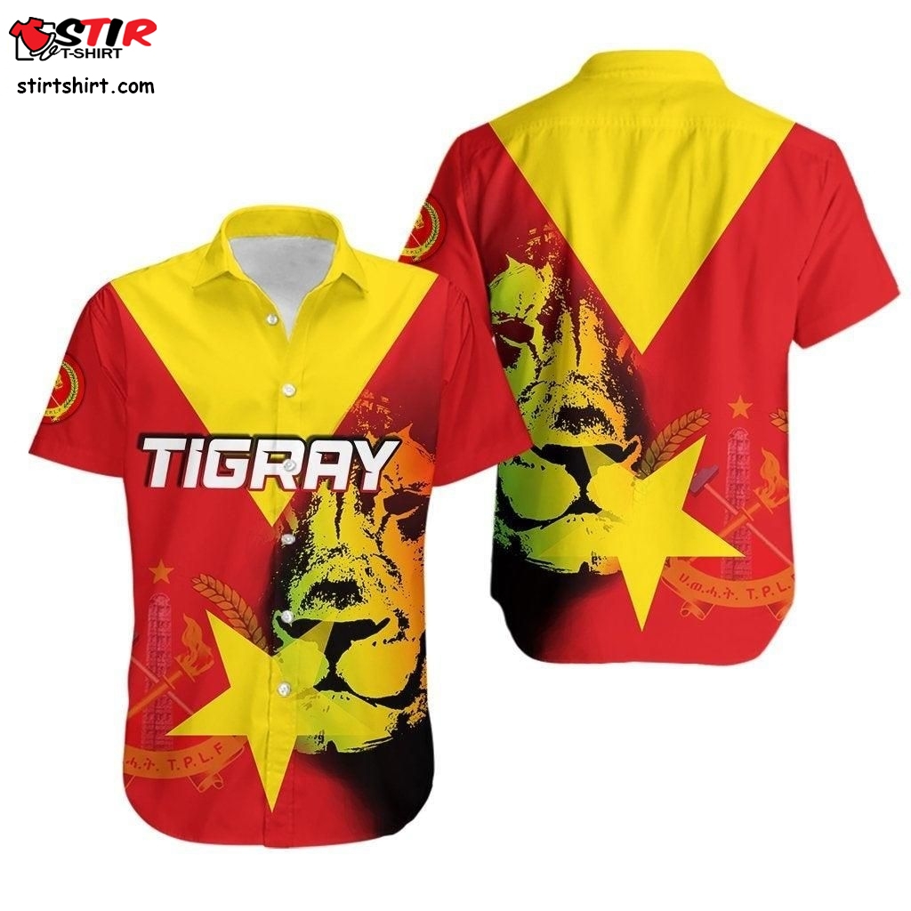 N Tigray Hawaiian Shirt Tigray Flag And Lion Lt6_1  How To Tie A 