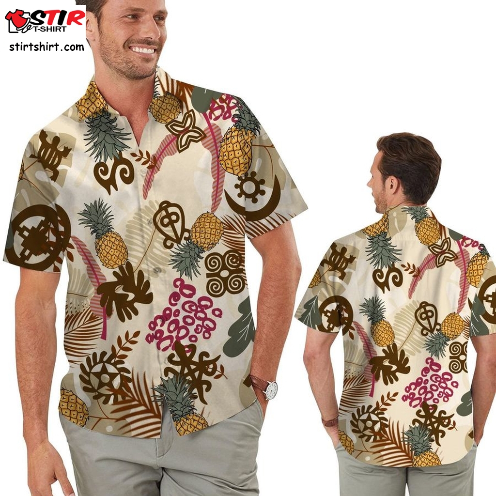 Native American Symbols Men Hawaiian Tropical Aloha Floral Beach Button Up Shirt For American Indians Lovers In Summer  Black Floral 