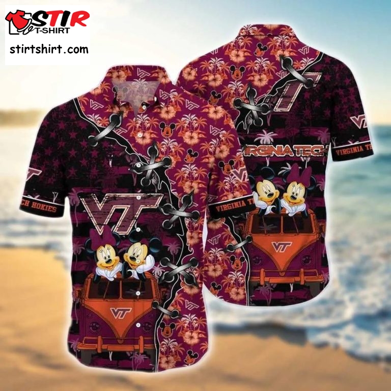 Ncaa Virginia Tech Hokies Mickey Mouse Hawaiian Shirt Outfit For Men Women