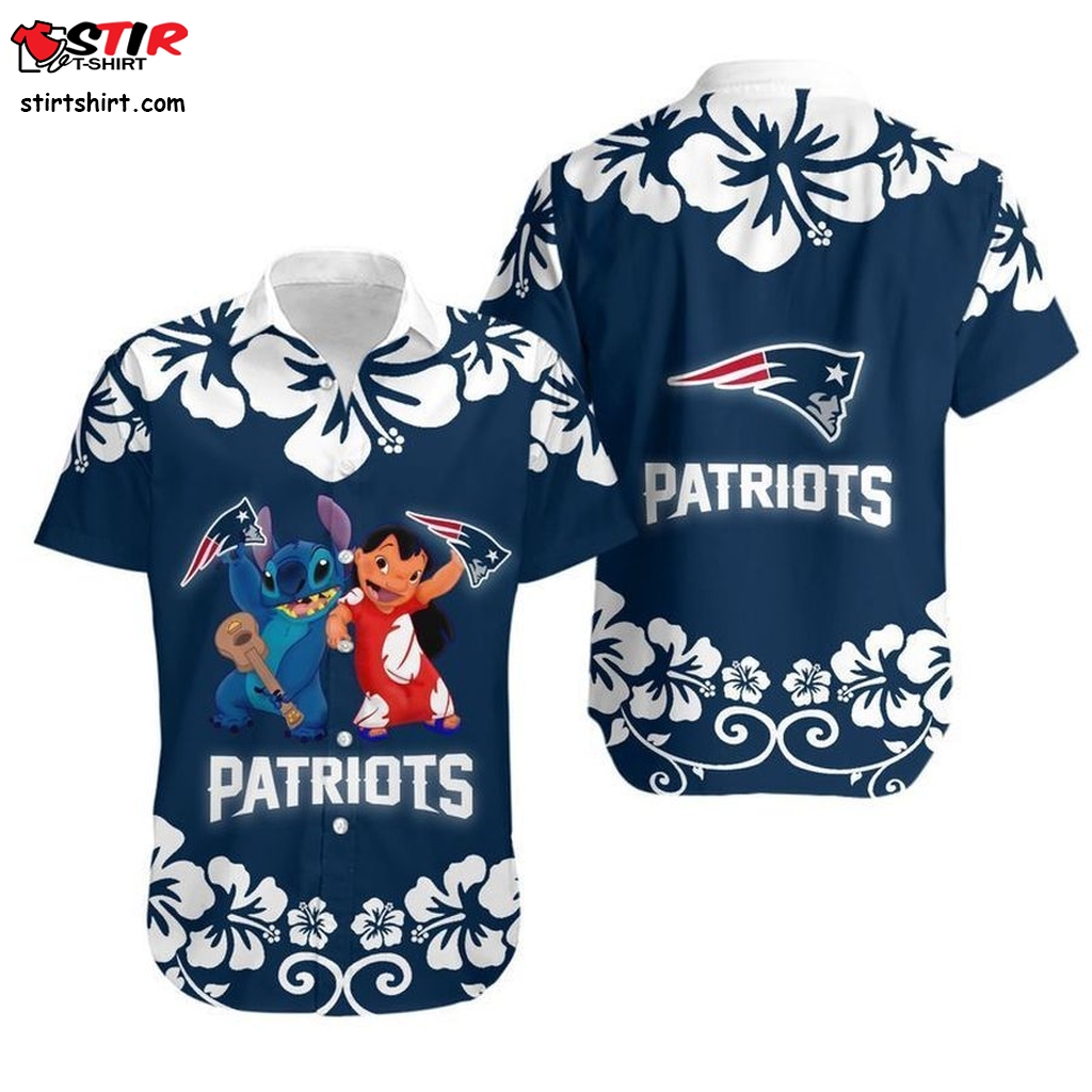 New England Patriots Lilo And Stitch Hawaii Shirt And Shorts Summer Collection H97
