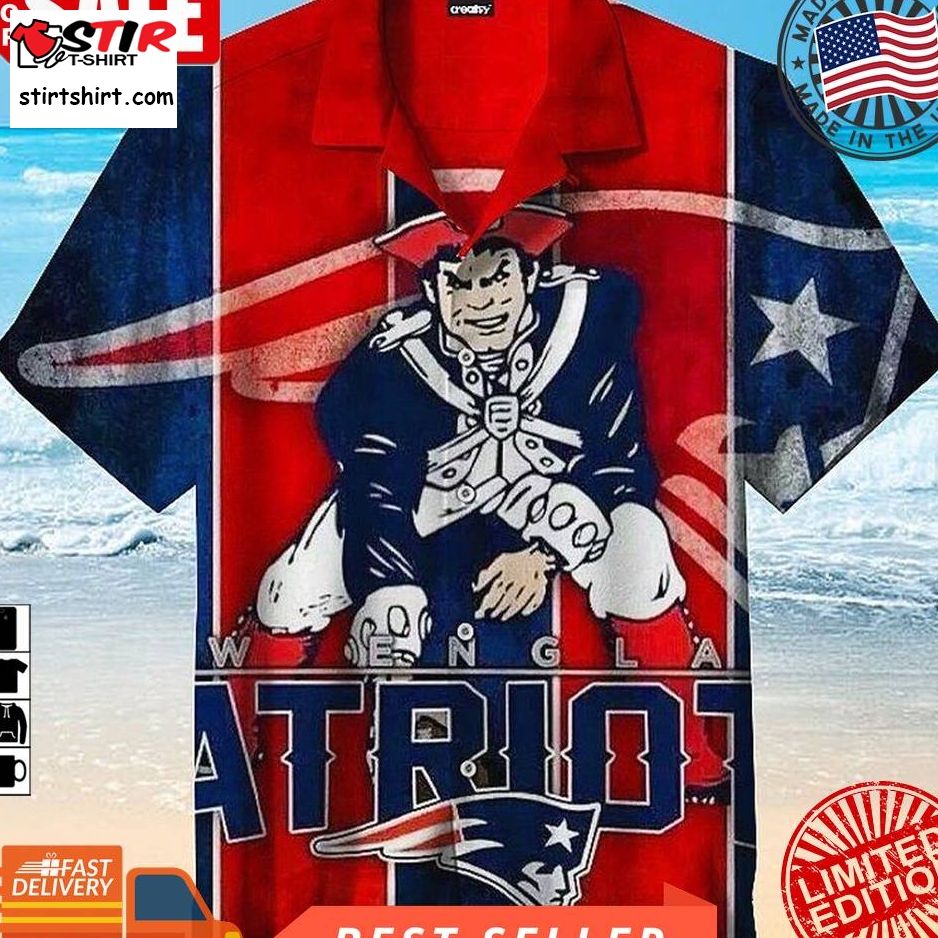 New England Patriots Nfl Hawaiian Graphic Print Short Sleeve Hawaiian Shirt Size S   5Xl  New England Patriots 