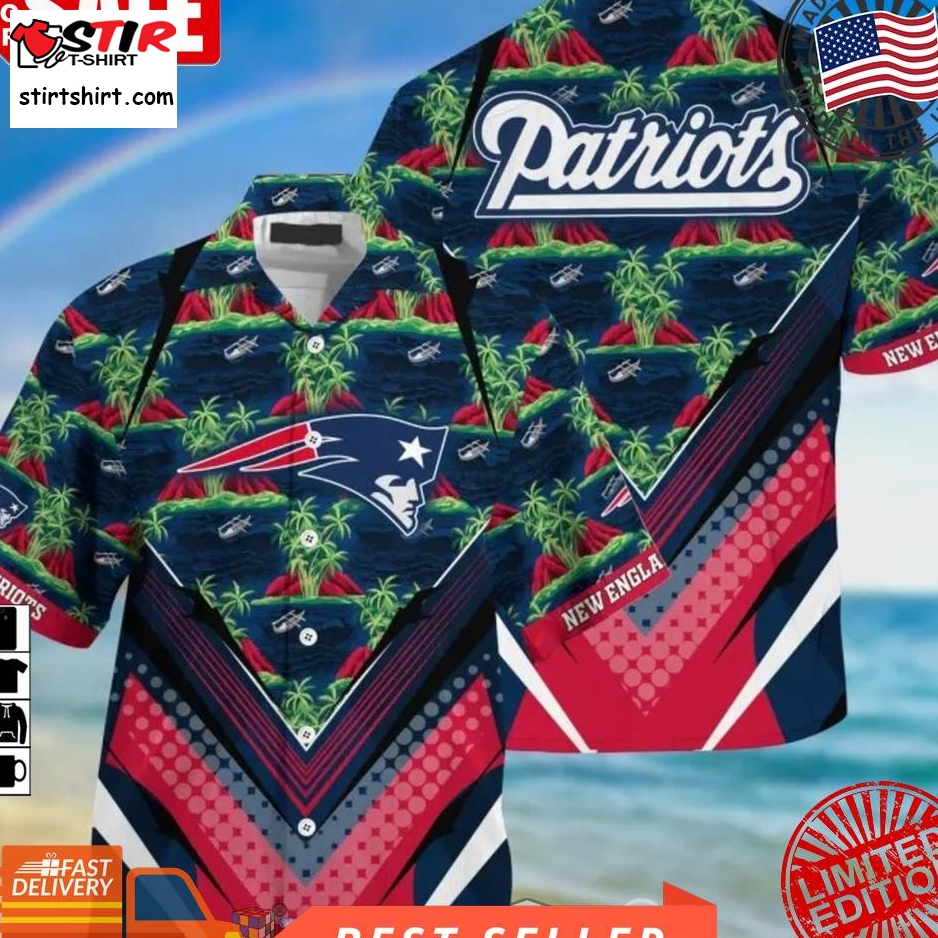 New England Patriots Nfl Island Palm Tree Hawaiian Shirt  Saleoff  New England Patriots 