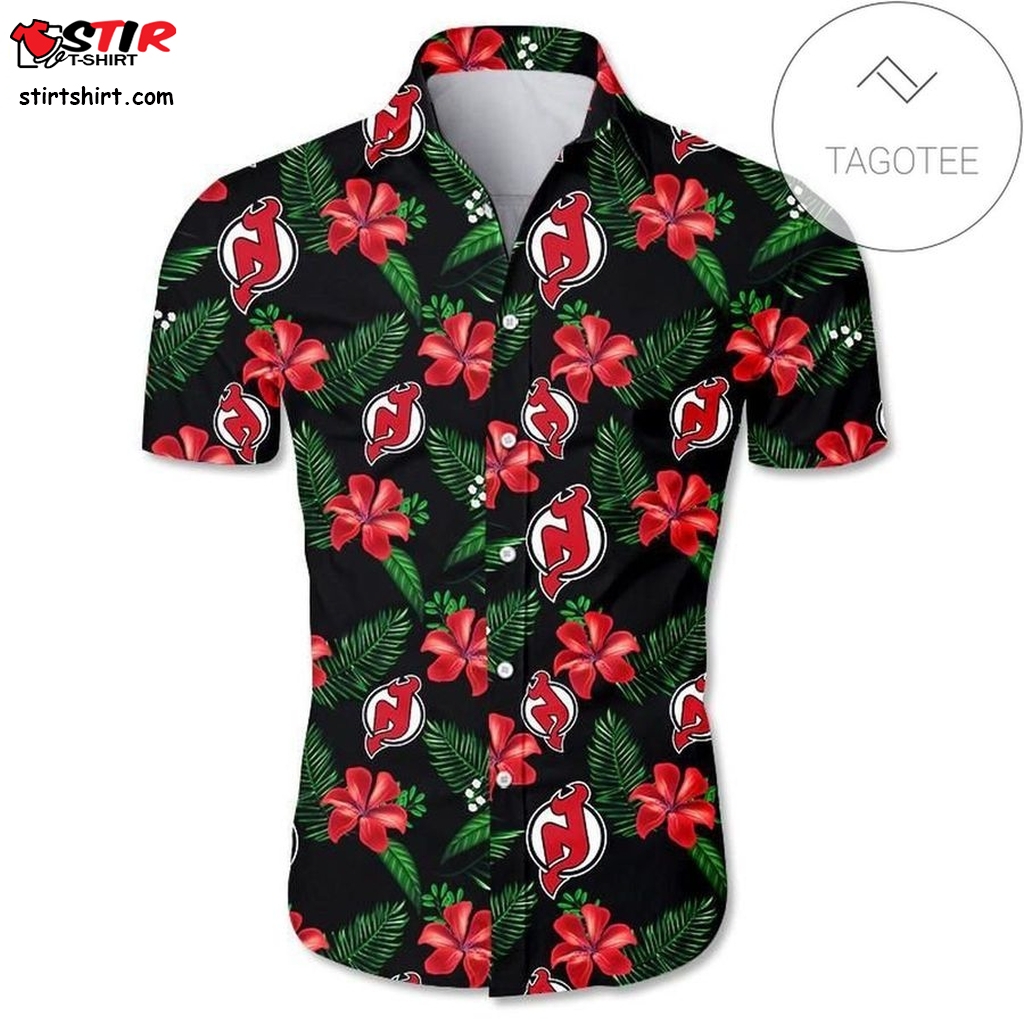 New Jersey Devils Authentic Hawaiian Shirt 2023 Floral Button Up Slim Fit Body  New York Yankees 