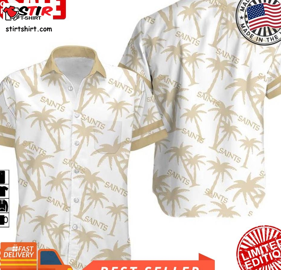 New Orleans Saints Coconut Tree Nfl Gift For Fan Hawaii Shirt And Shorts Summer Collection 5 H97  New Orleans Saints 