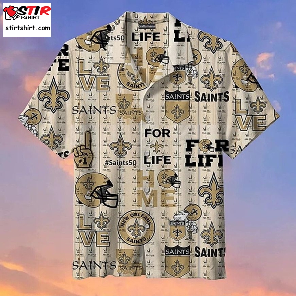 New Orleans Saints Hawaiian Shirt 6  Harley 