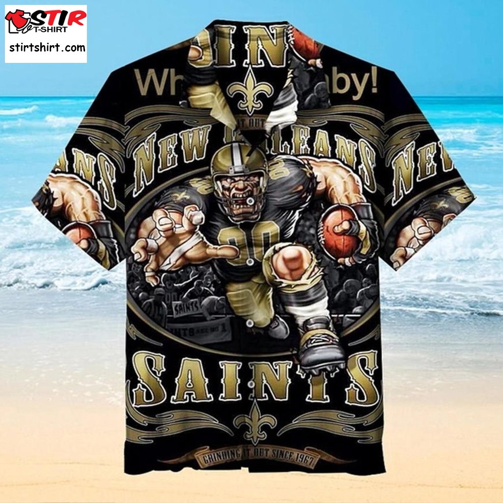 New Orleans Saints Hawaiian Shirt 7  Harley 