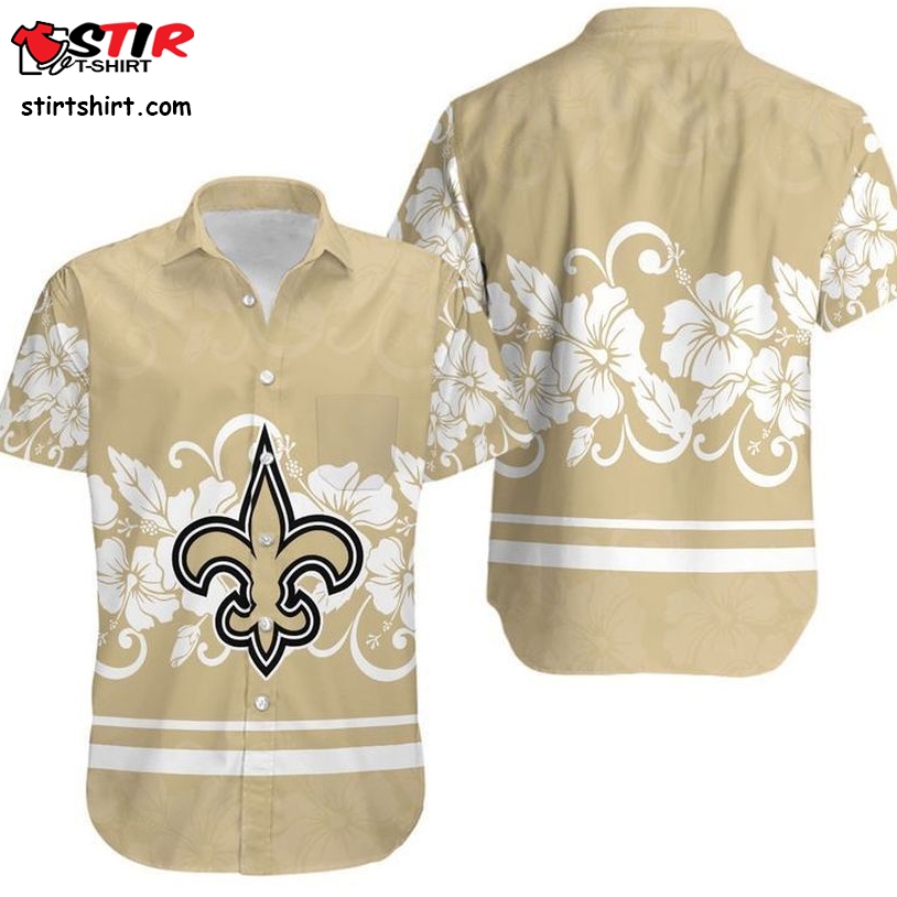 New Orleans Saints Tropical Hibiscus Pattern Trending Summer Gift Hawaiian  Shirt