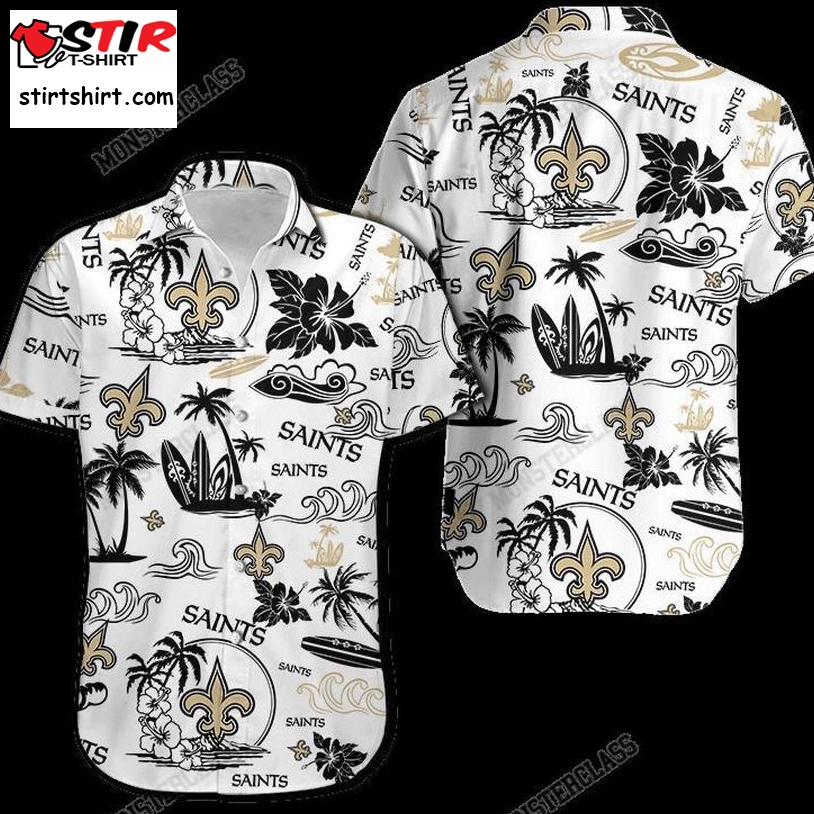 New Orleans Saints Island Hawaiian Shirt Short  New Orleans Saints 