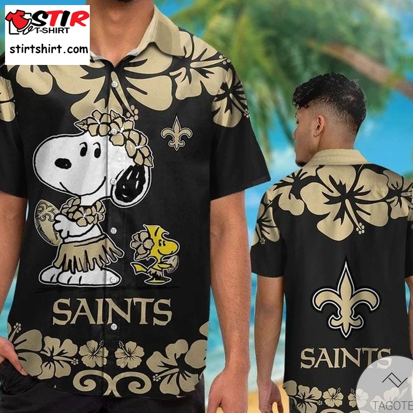 New Orleans Saints  Snoopy Hawaiian Shirt  New Orleans Saints 