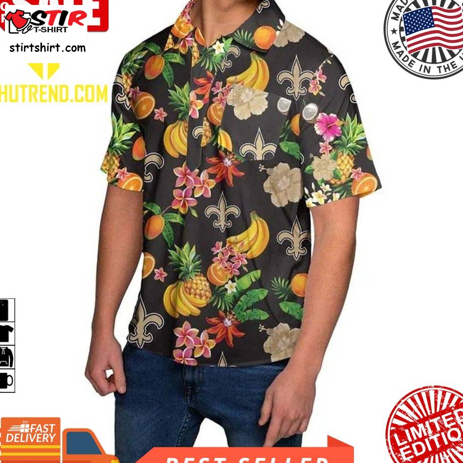 New Orleans Saints X Fruit Pattern Nfl Hawaiian Shirt  New Orleans Saints 