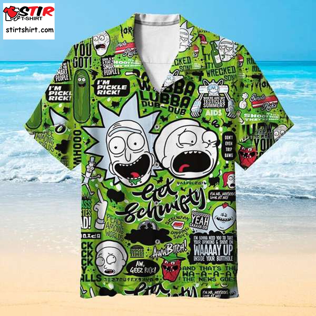 New Rick And Morty Hawaiian Shirt  Dbacks 