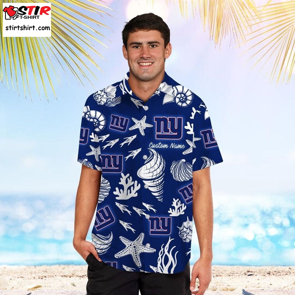 New York Giants Custom Name Men Women Short Sleeve Button Up Tropical Aloha Hawaiian Shirts For Men Women  Sf Giants 