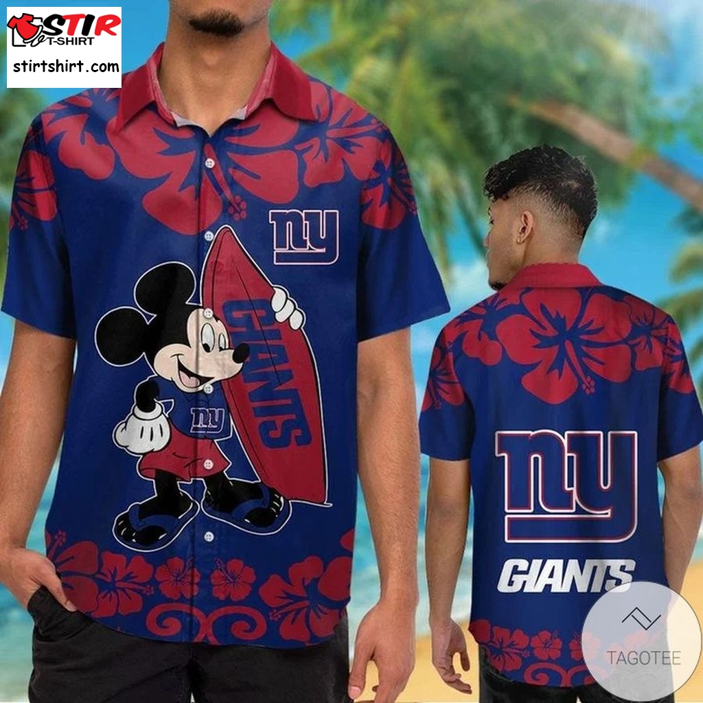 New York Giants  Mickey Mouse Hawaiian Shirt