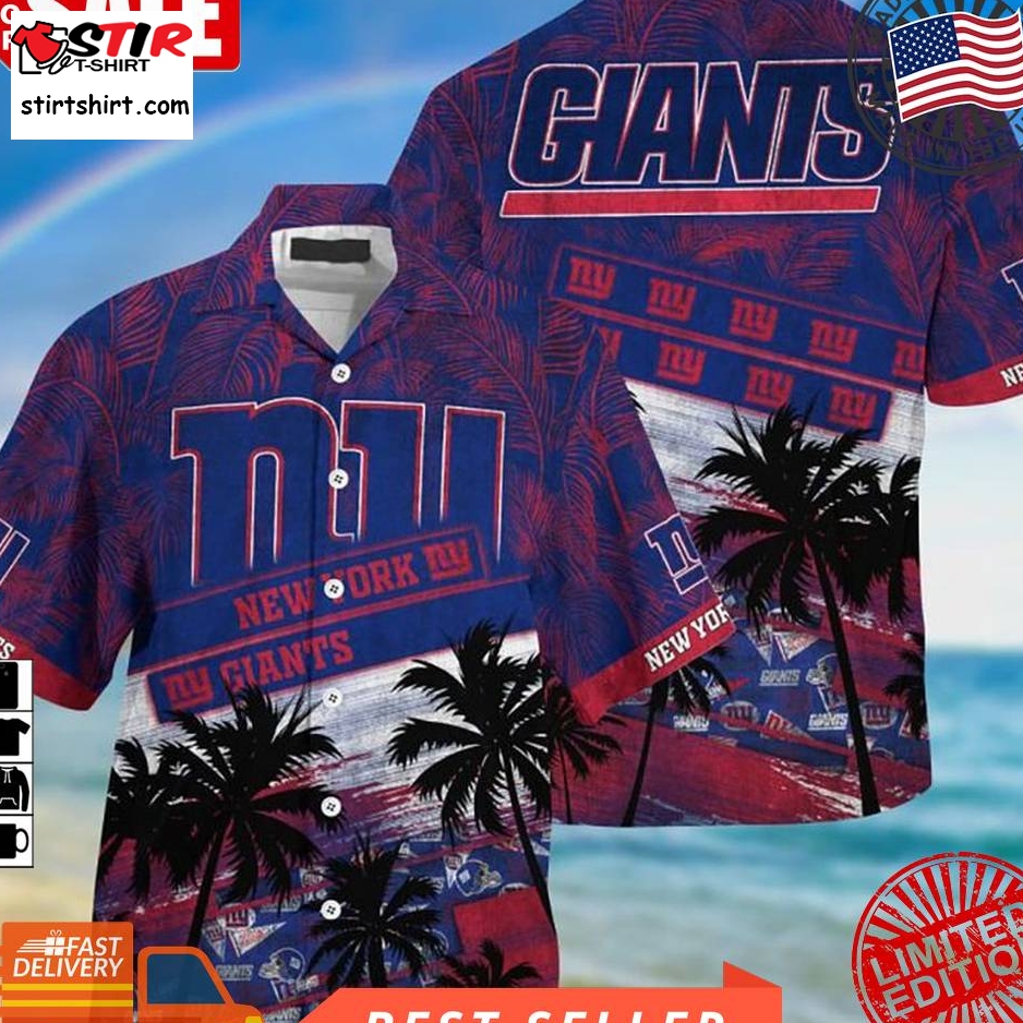 New York Giants Tropical Hibiscus Pattern Trending Summer Gift Hawaiian  Shirt