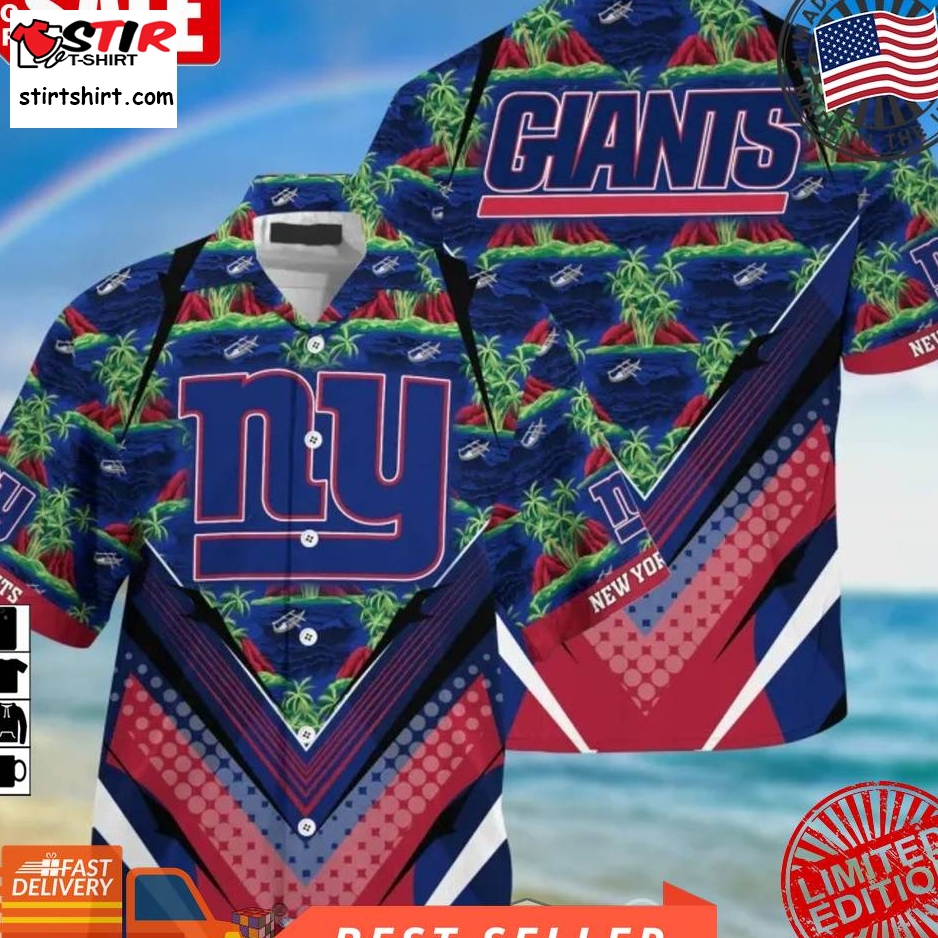 New York Giants Nfl Island Palm Tree Hawaiian Shirt  Saleoff  New York Giants 