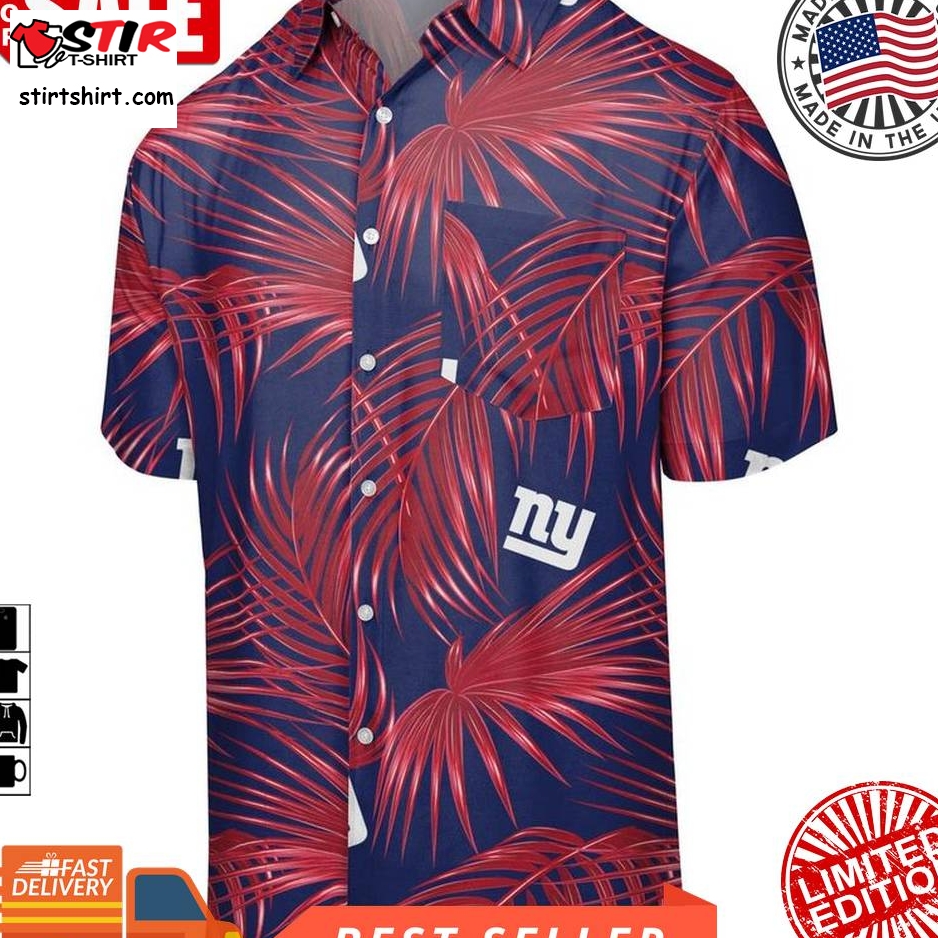 New York Giants Nfl Mens Hawaiian 3D Shirt  New York Giants 
