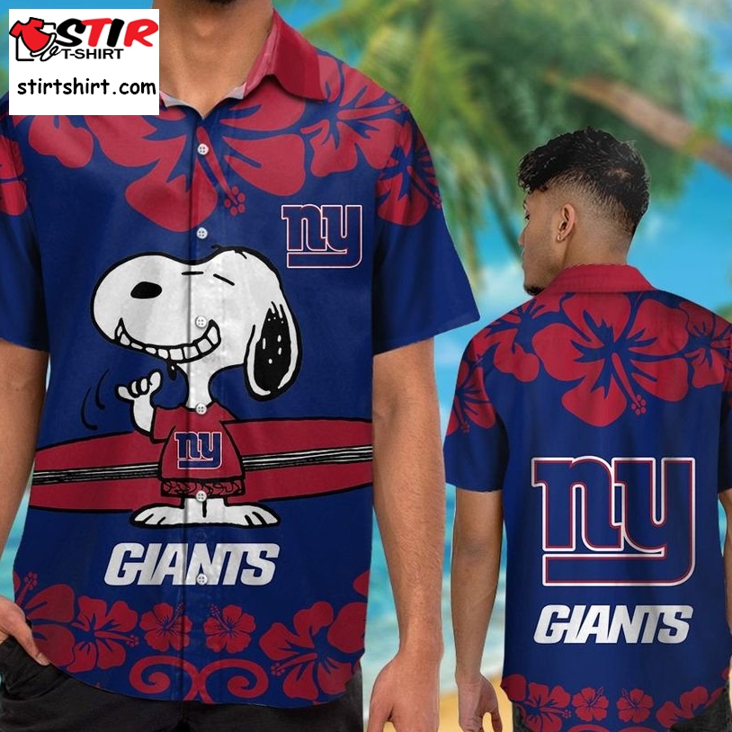 New York Giants  Snoopy Hawaiian Shirt  New York Giants 